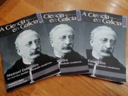 Exemplares da revista "A Ciencia en Galicia" na súa edición de 2023.