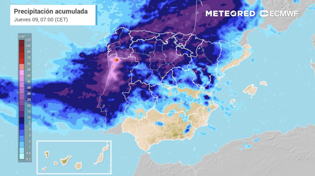 Os próximos días frontes atlánticas deixarán precipitacións en Galicia. Foto: Meteored