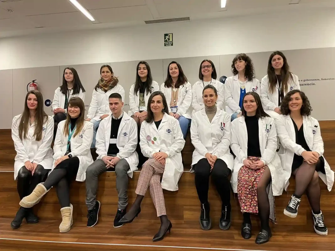 Grupo de María de la Fuente, en el IDIS. Participaron en el diseño de una nueva terapia contra el cáncer de páncreas.
