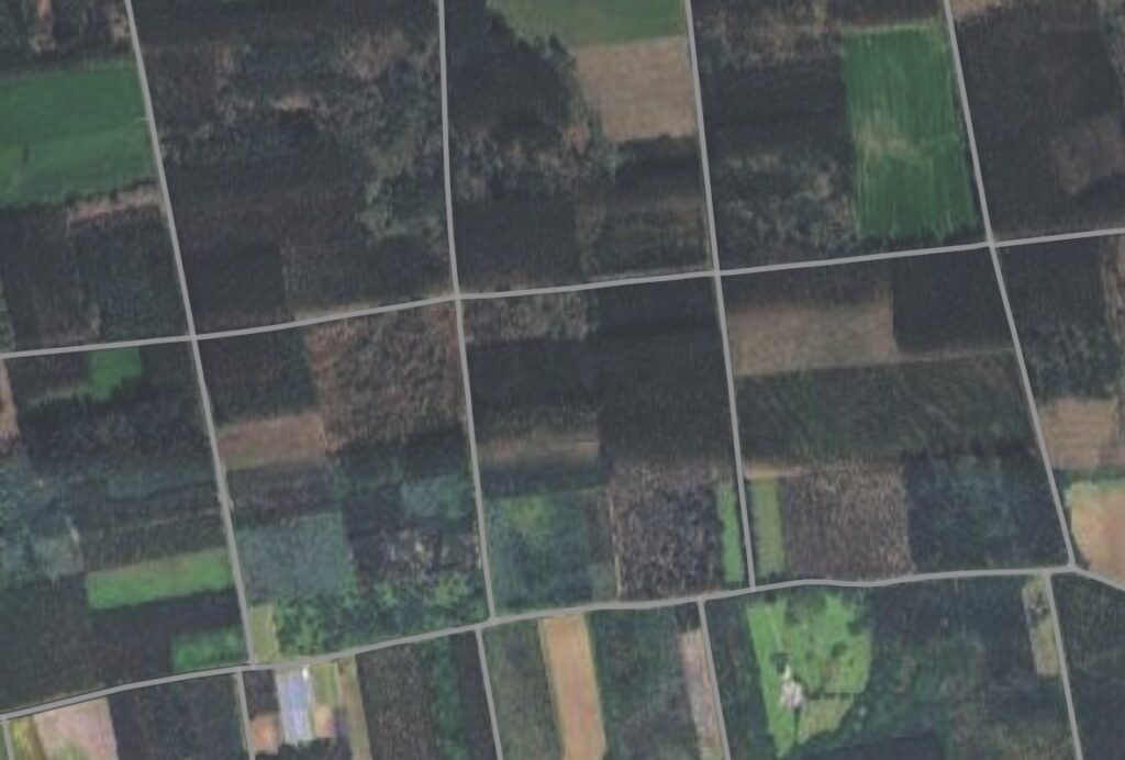 Unha área perdida nas proximidades de Sigüeiro (A Coruña) dende Google Maps.