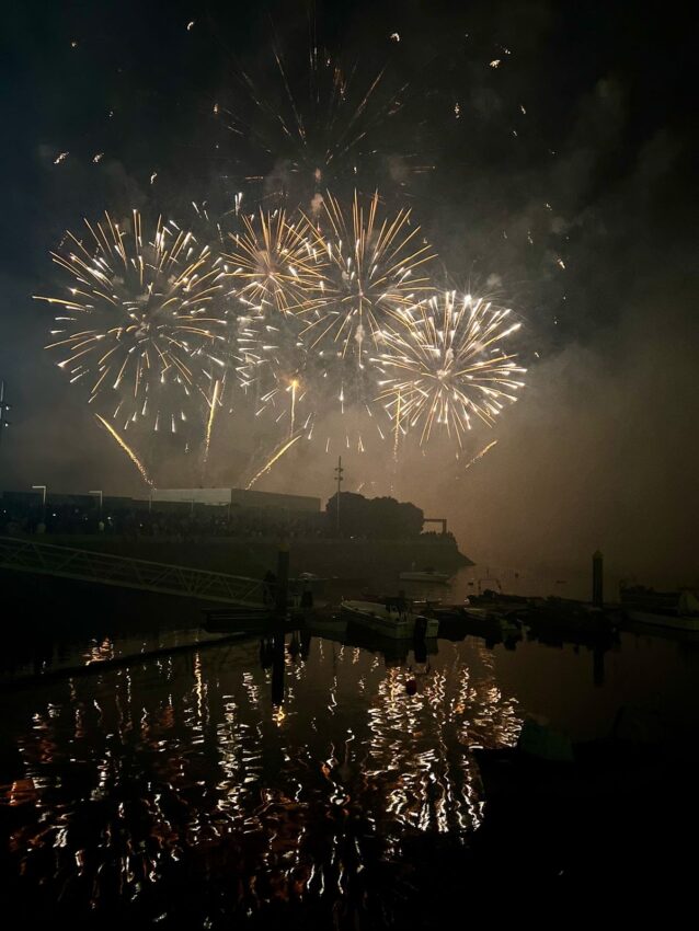 Xogos pirotécnicos da romaría en 2024. Imaxe: Romaría da Barca de Muxía