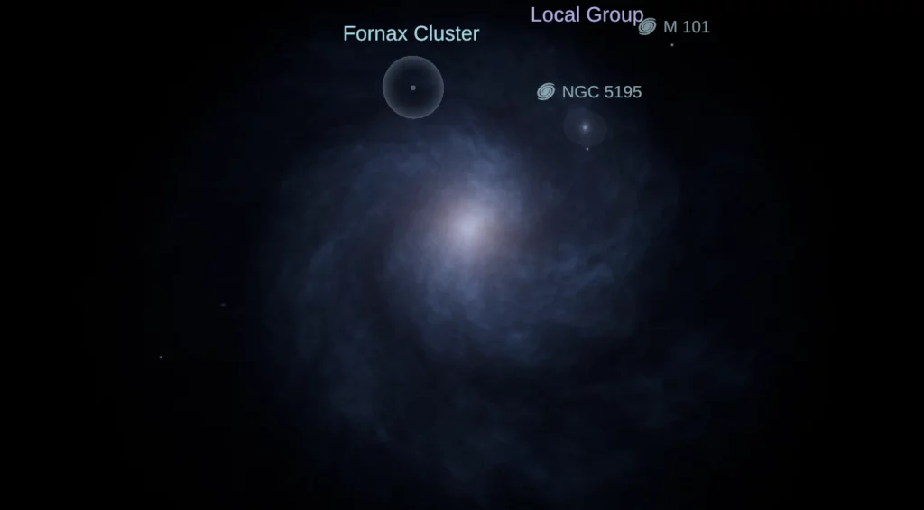 A galaxia Whirlpool vista dende Galaxium. 
