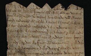 Parte do documento de 1255. Foto: Madrid, Arquivo Histórico Nacional