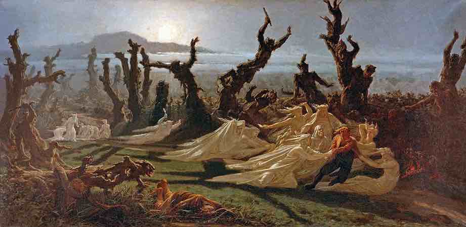 ‘Las lavanderas de la noche’, cadro do pintor Yan’ Dargent. Foto: Wikimedia Commons