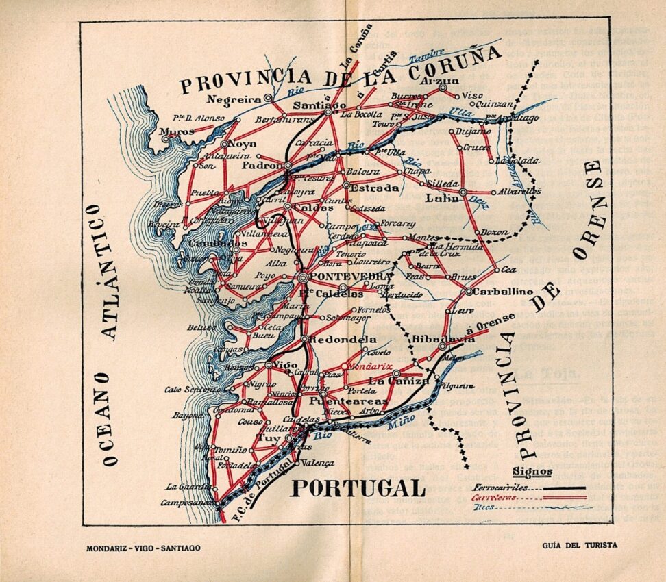 'Mondariz-Vigo-Santiago. Guía do turista' (1912). Imaxe cedida por Rafael Vallejo